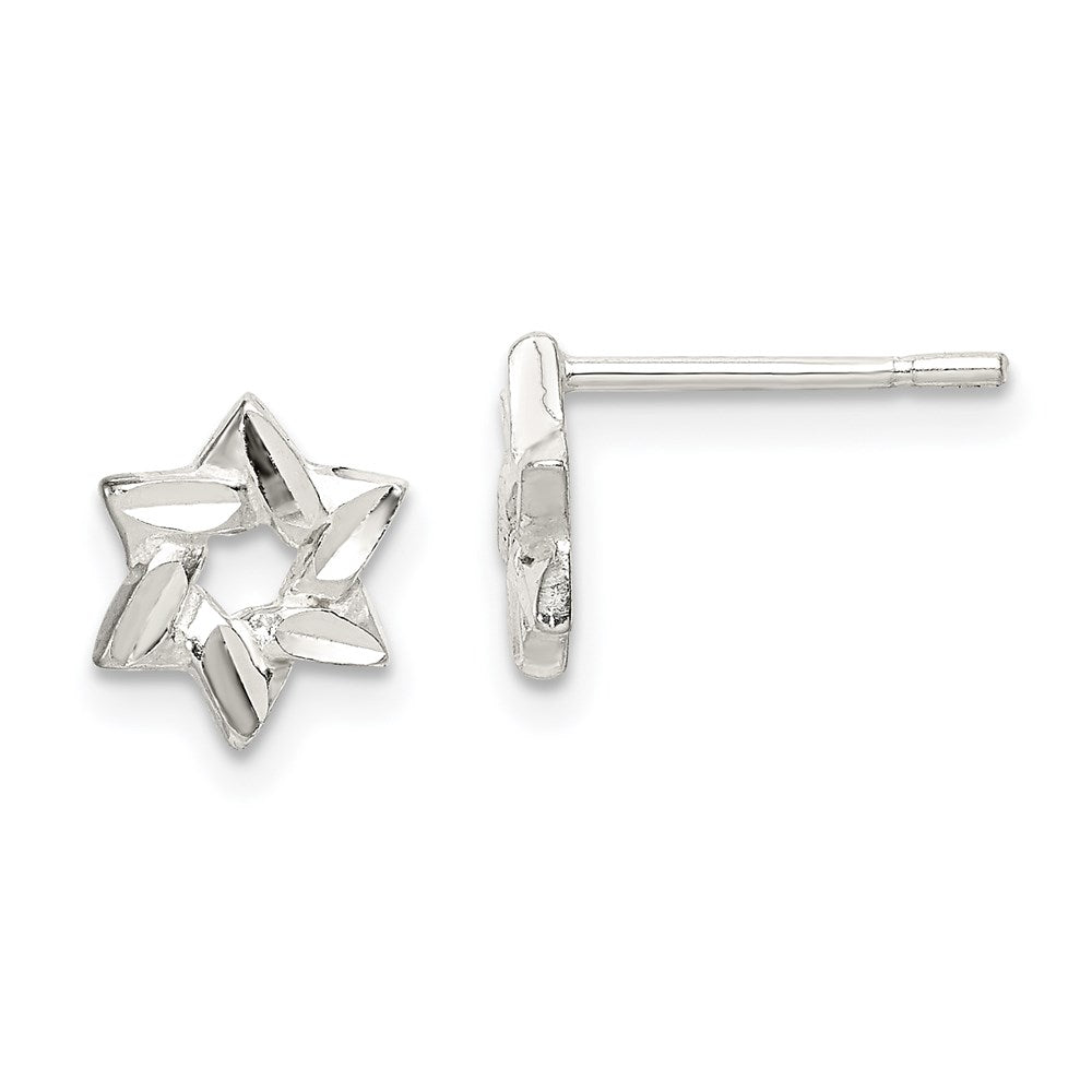 Sterlingsilber Stern Ohrringe