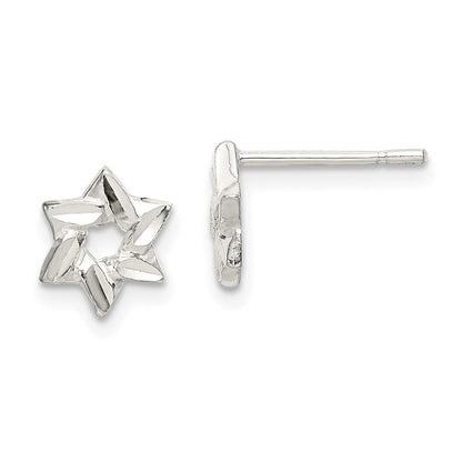 Sterlingsilber Stern Ohrringe