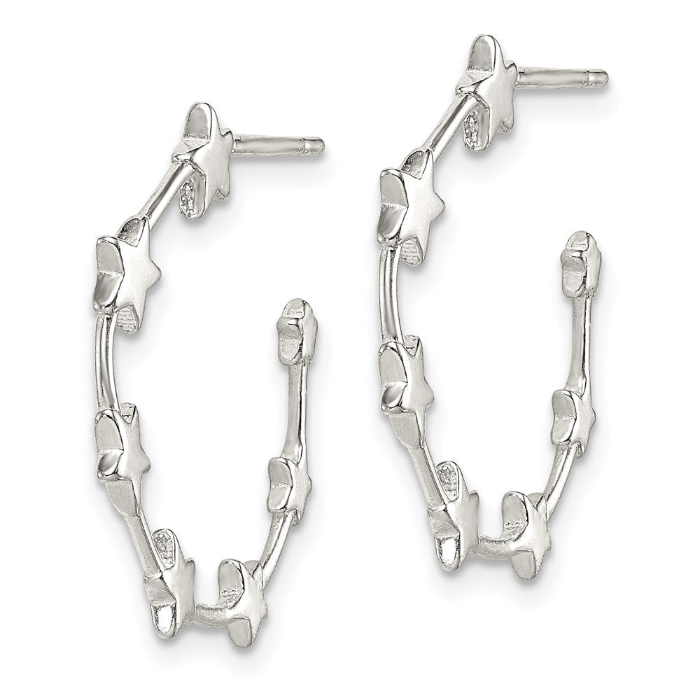 Sterlingsilber Stern Creolen