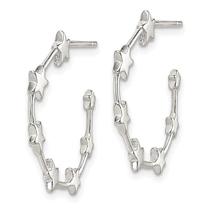 Sterlingsilber Stern Creolen