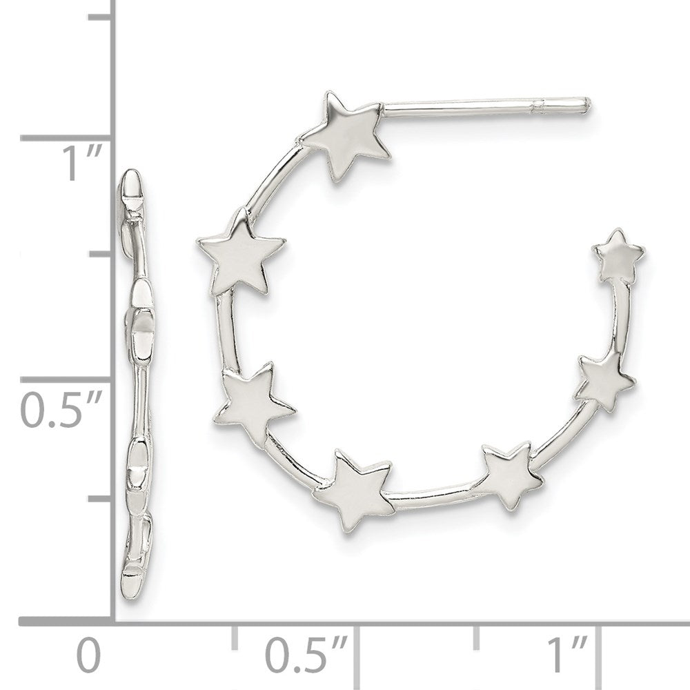 Sterlingsilber Stern Creolen