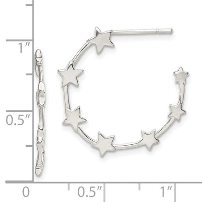 Sterlingsilber Stern Creolen