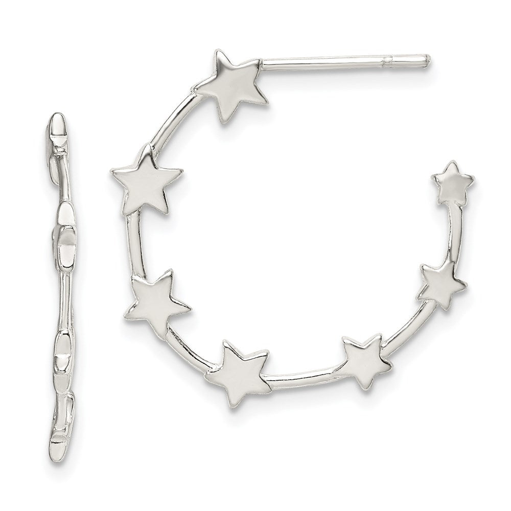 Sterlingsilber Stern Creolen