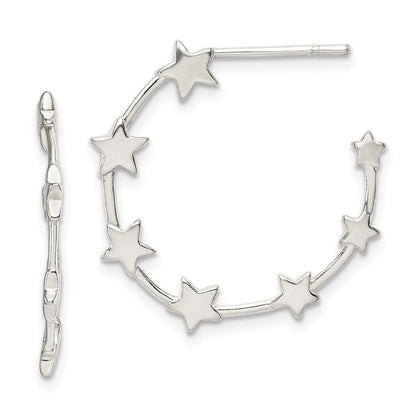 Sterlingsilber Stern Creolen