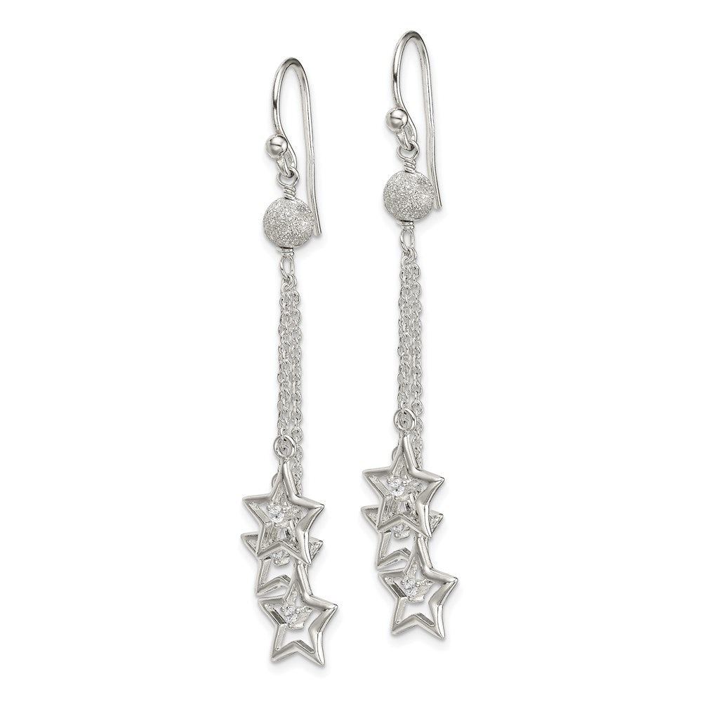 Sterlingsilber Stern Zirkonia Ohrhänger