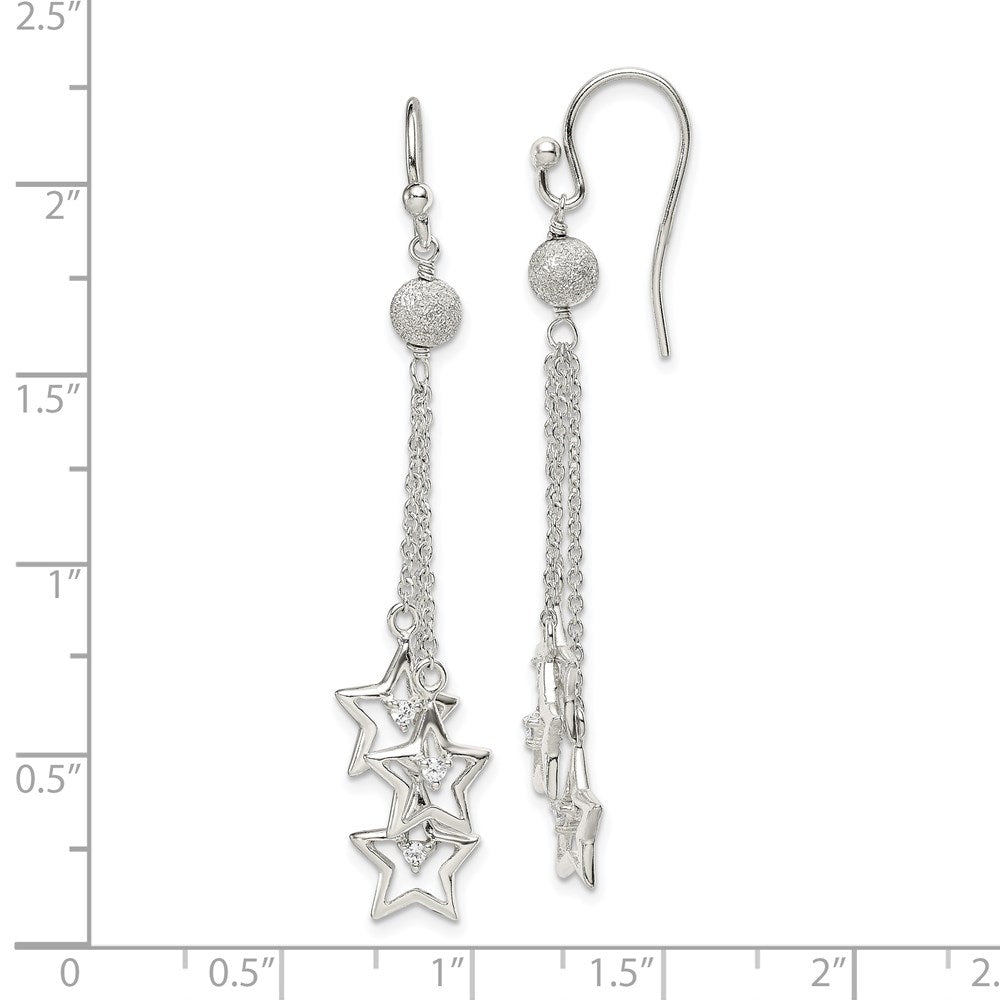 Sterlingsilber Stern Zirkonia Ohrhänger