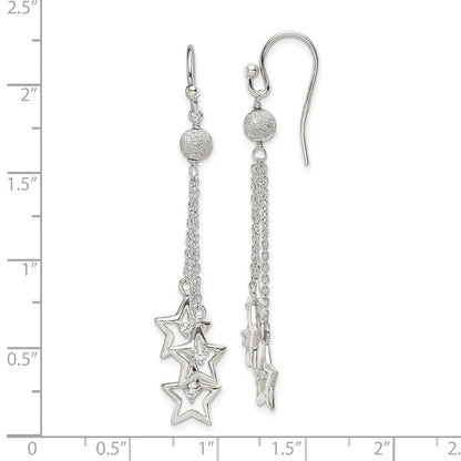Sterlingsilber Stern Zirkonia Ohrhänger