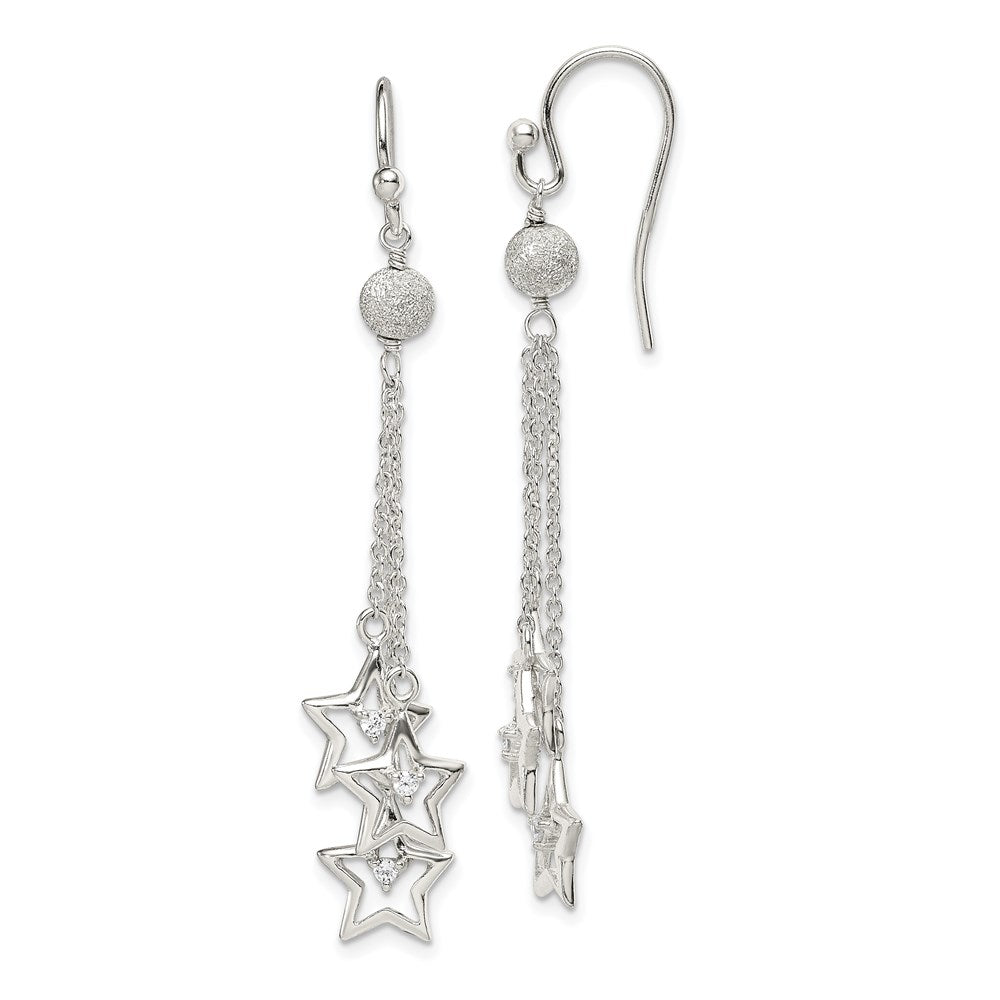 Sterlingsilber Stern Zirkonia Ohrhänger