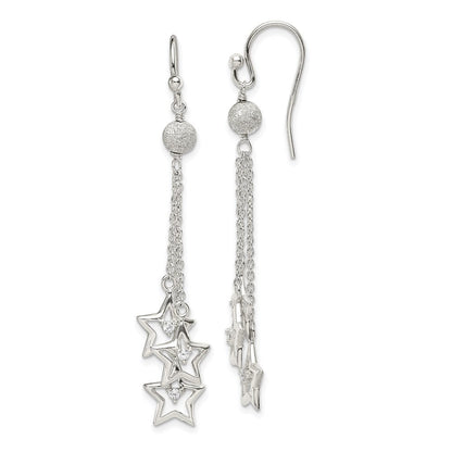 Sterlingsilber Stern Zirkonia Ohrhänger
