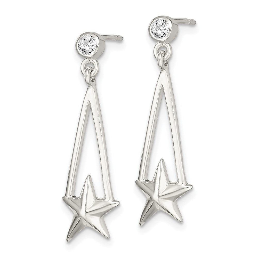 Sterlingsilber Zirkonia Stern Ohrhänger