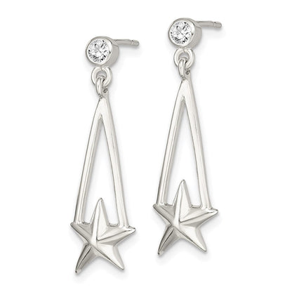 Sterlingsilber Zirkonia Stern Ohrhänger