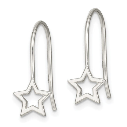 Sterlingsilber Ausgeschnitten Stern Hirte Haken Ohrringe