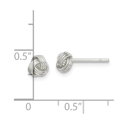 Sterlingsilber Liebe Knoten Ohrstecker