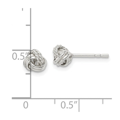 Sterlingsilber Liebe Knoten Ohrstecker