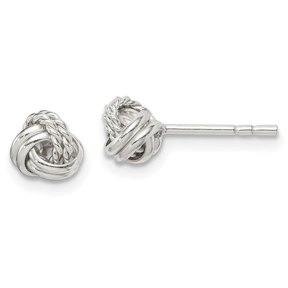 Sterlingsilber Liebe Knoten Ohrstecker