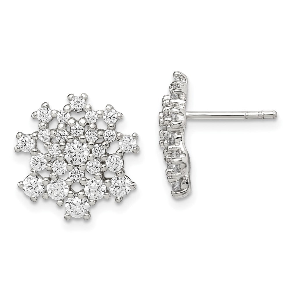 Sterlingsilber Zirkonia Cluster Ohrstecker