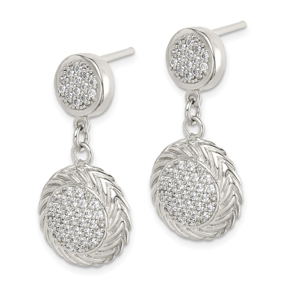 Sterlingsilber Zirkonia Kreis Ohrhänger