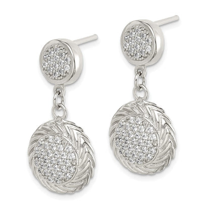 Sterlingsilber Zirkonia Kreis Ohrhänger
