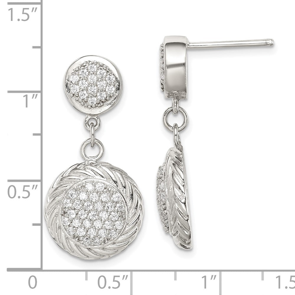 Sterlingsilber Zirkonia Kreis Ohrhänger