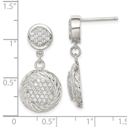Sterlingsilber Zirkonia Kreis Ohrhänger