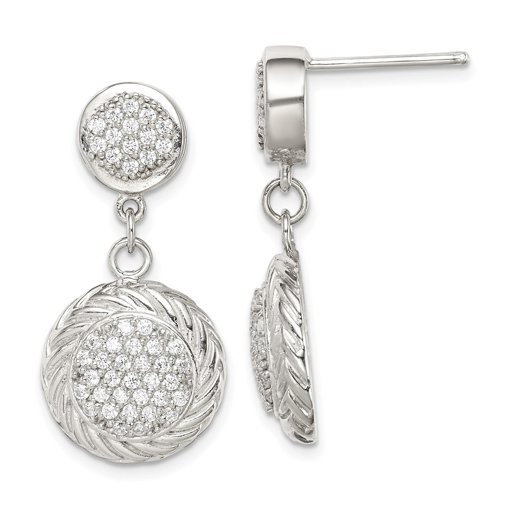 Sterlingsilber Zirkonia Kreis Ohrhänger