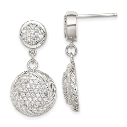 Sterlingsilber Zirkonia Kreis Ohrhänger