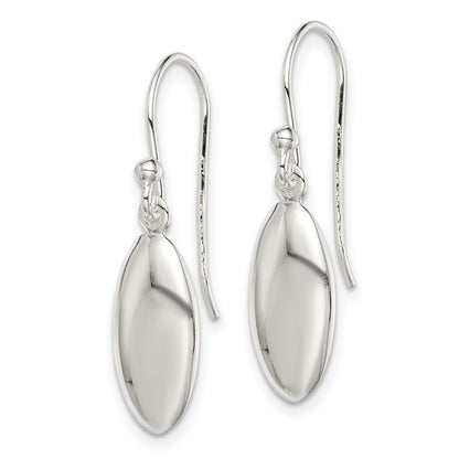 Sterlingsilber Oval Perle Ohrhänger