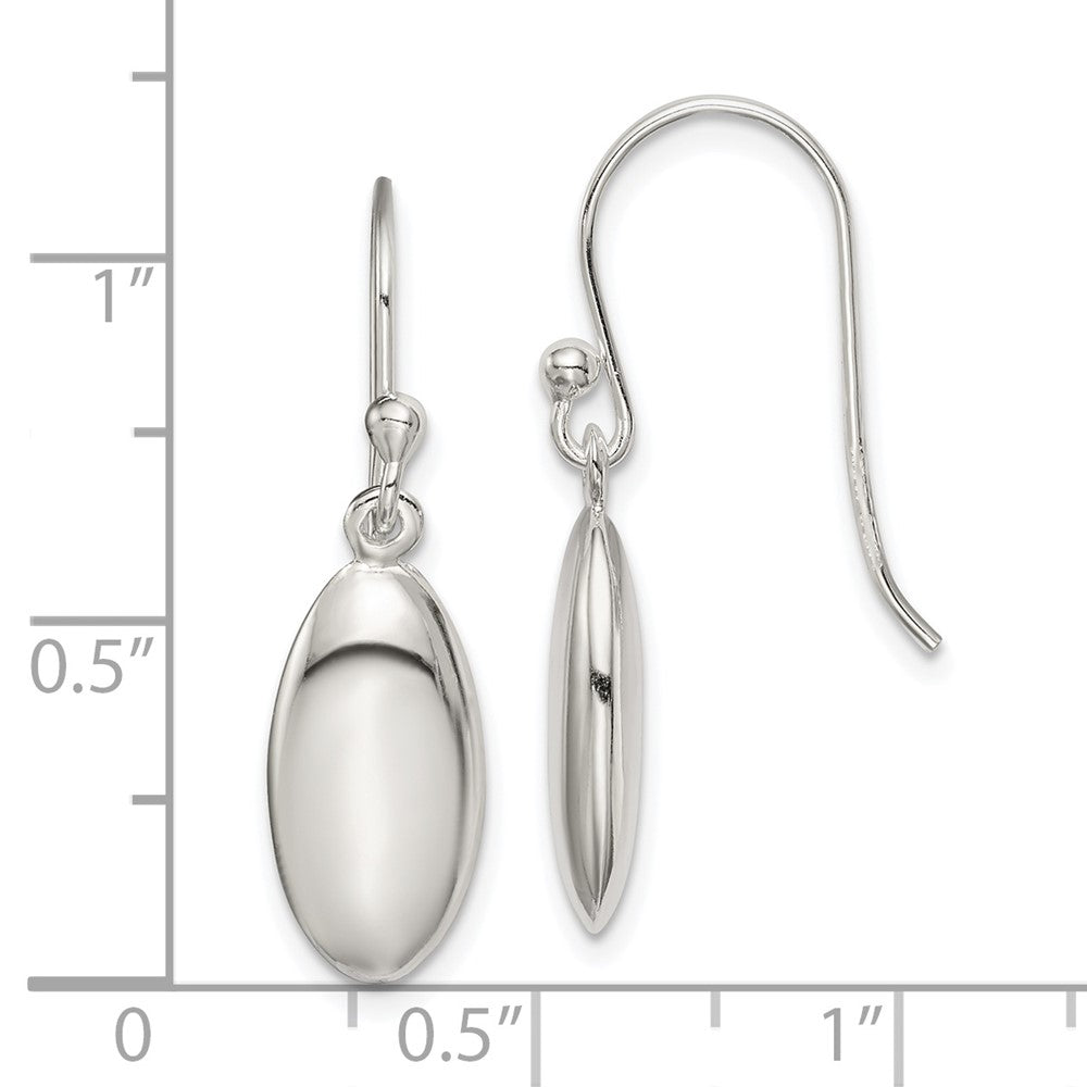 Sterlingsilber Oval Perle Ohrhänger