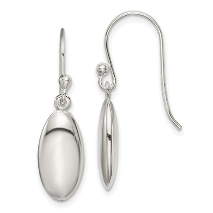 Sterlingsilber Oval Perle Ohrhänger