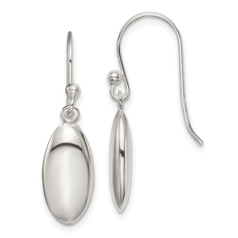 Sterlingsilber Oval Perle Ohrhänger