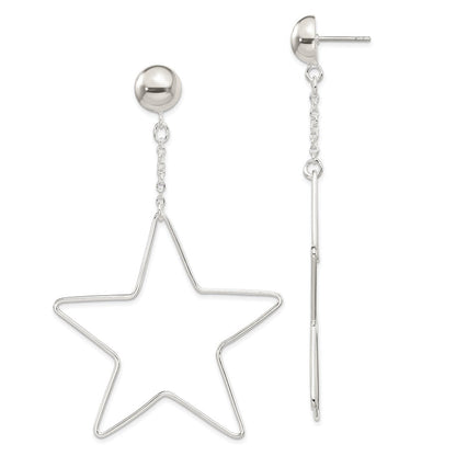 Sterlingsilber Stern Hängend Ohrstecker