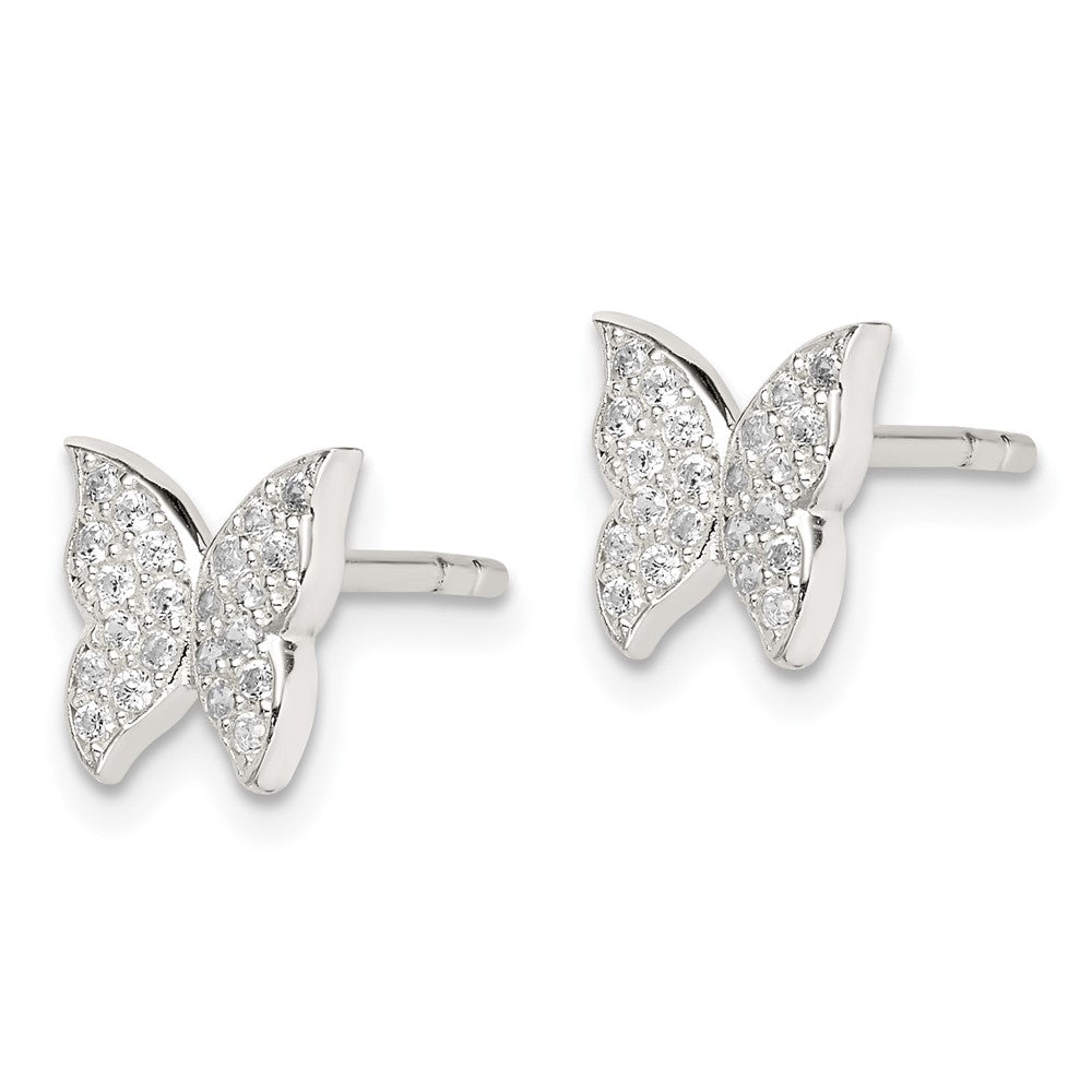 Sterlingsilber Zirkonia Schmetterling Ohrstecker