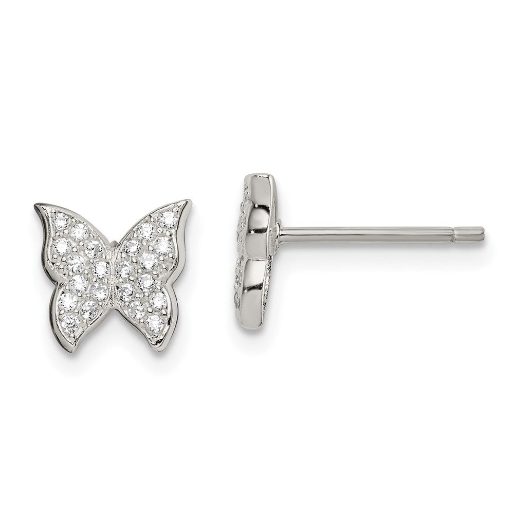 Sterlingsilber Zirkonia Schmetterling Ohrstecker