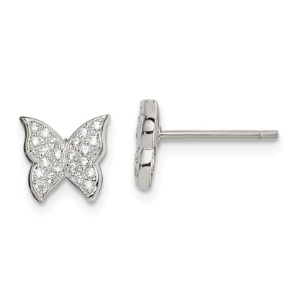 Sterlingsilber Zirkonia Schmetterling Ohrstecker