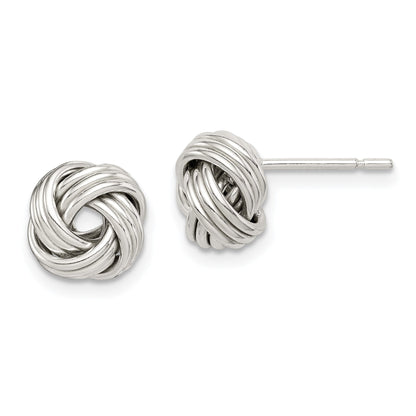 Sterlingsilber Poliert Liebe Knoten Ohrringe