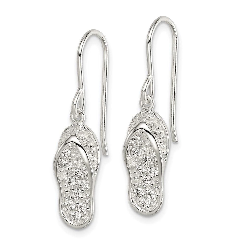 Sterlingsilber Zirkonia Flip-flop Ohrhänger