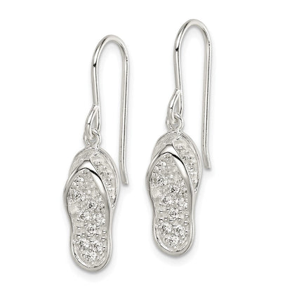 Sterlingsilber Zirkonia Flip-flop Ohrhänger