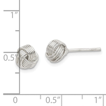 Sterlingsilber Liebe Knoten Klein Ohrstecker