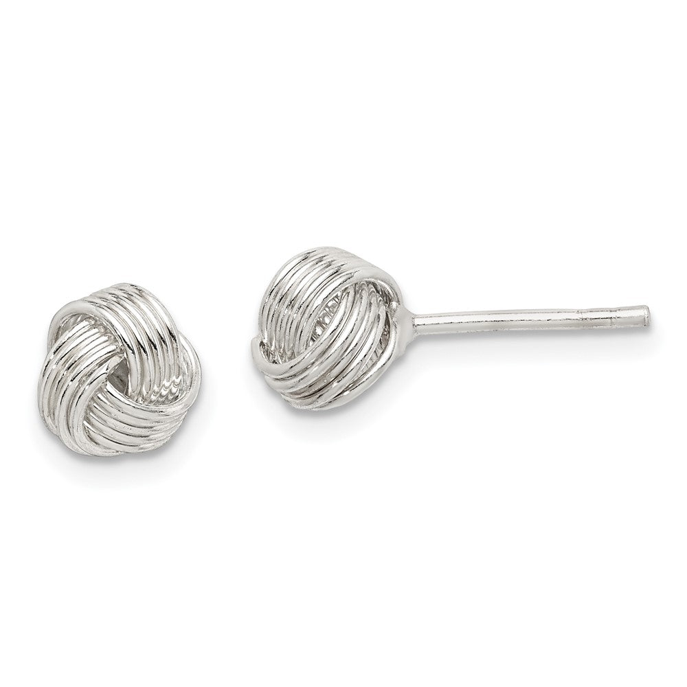 Sterlingsilber Liebe Knoten Klein Ohrstecker