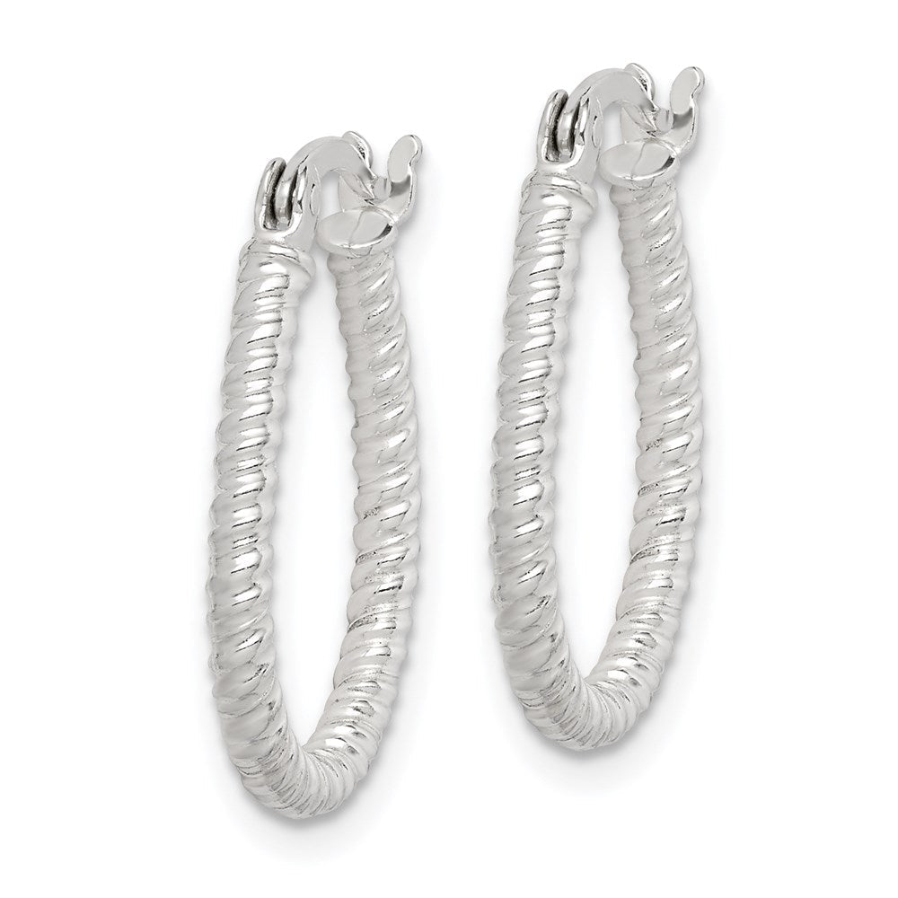 Sterlingsilber Gedreht 2.5mm Tropfen Creolen