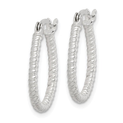 Sterlingsilber Gedreht 2.5mm Tropfen Creolen