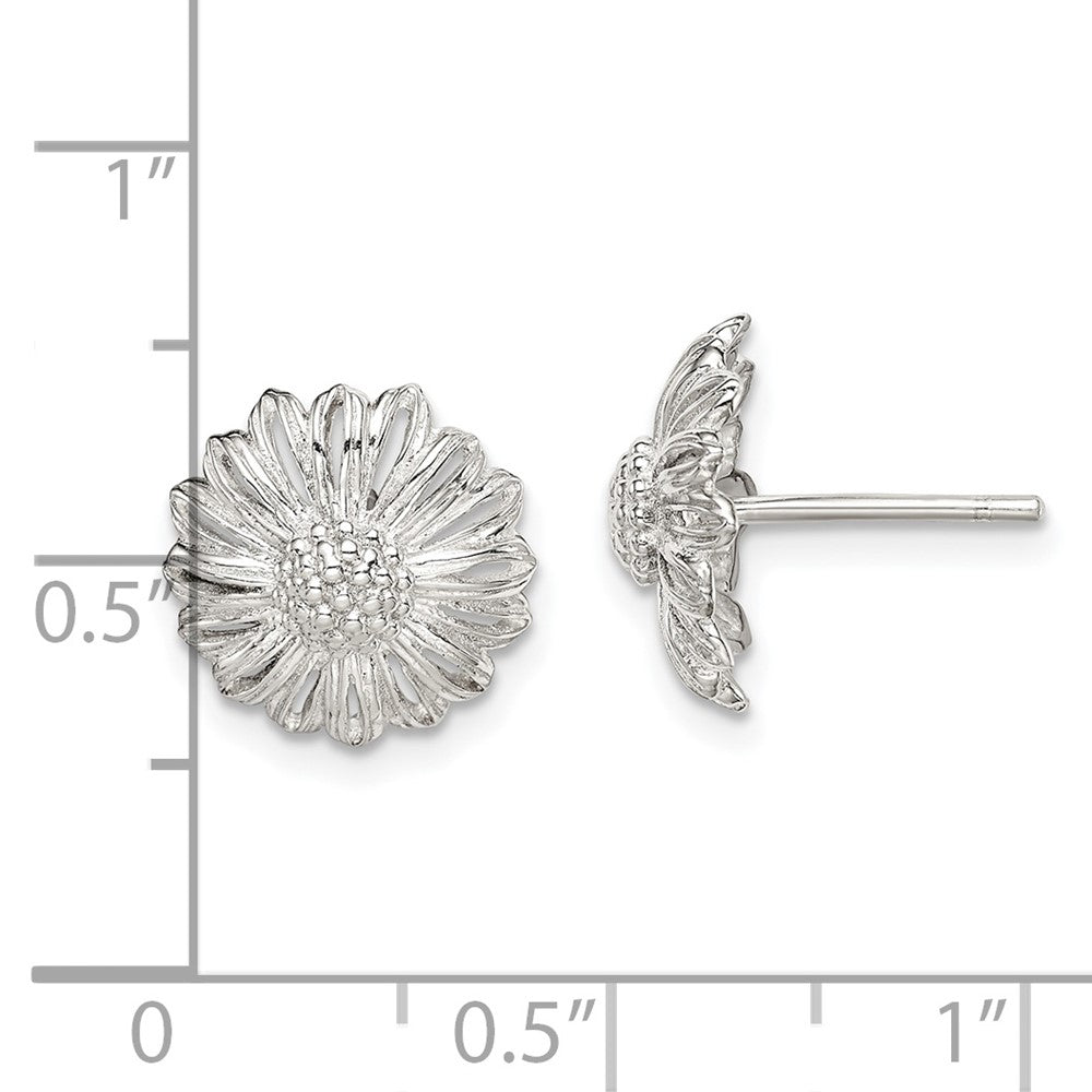 Sterlingsilber Antikisiert Sonnenblume Ohrstecker