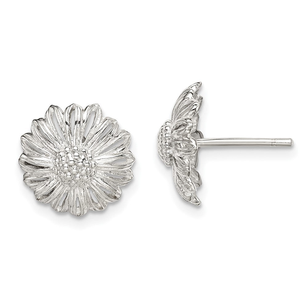 Sterlingsilber Antikisiert Sonnenblume Ohrstecker