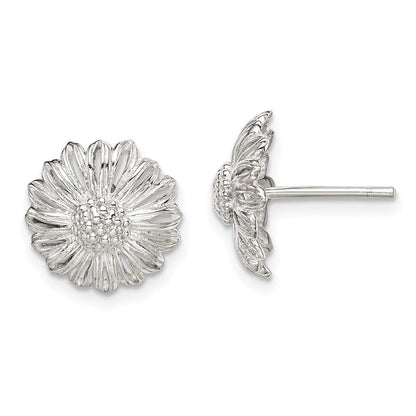 Sterlingsilber Antikisiert Sonnenblume Ohrstecker