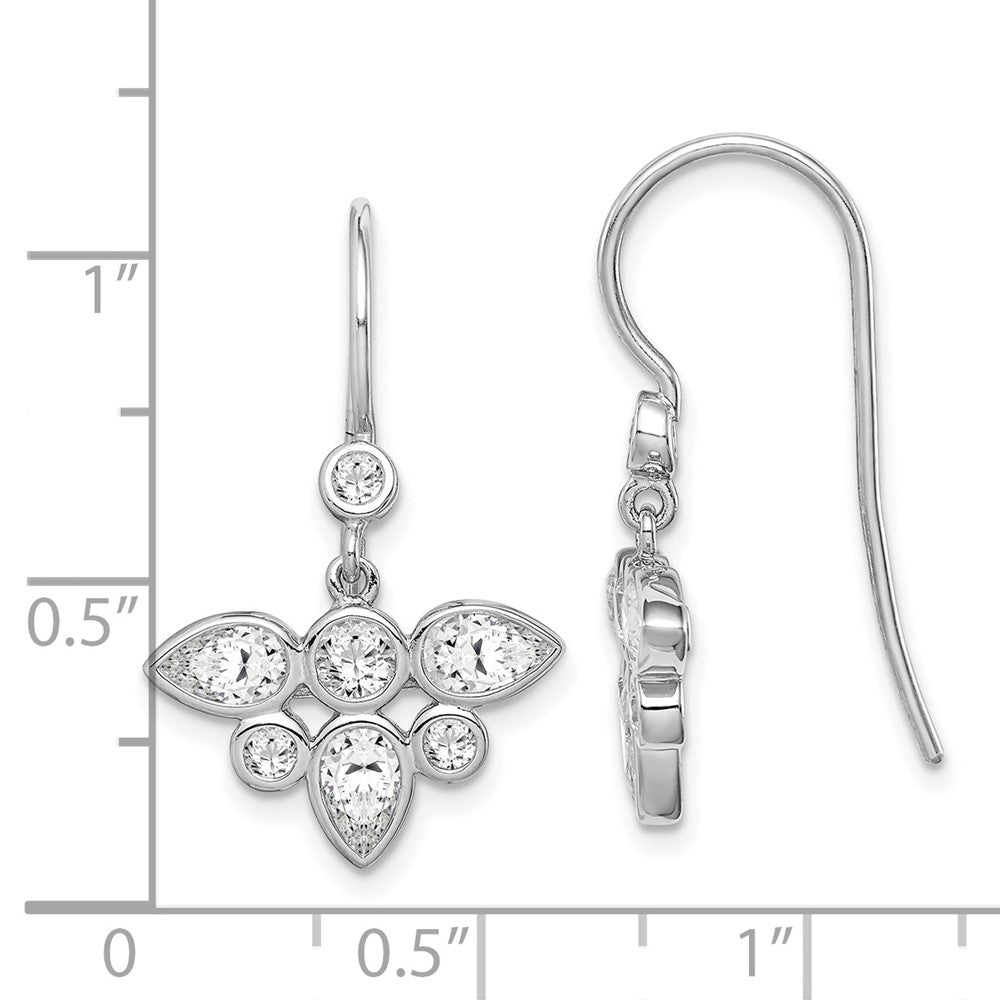 Sterlingsilber Rhodiniert Zirkonia Ohrhänger