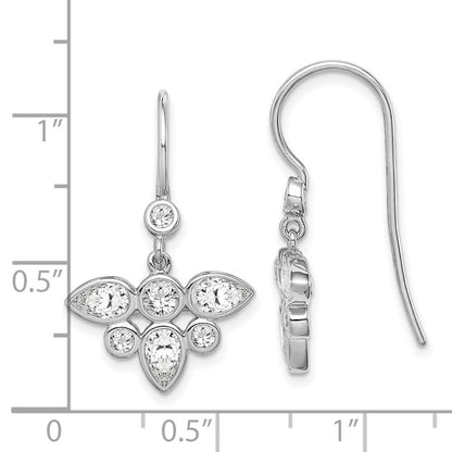 Sterlingsilber Rhodiniert Zirkonia Ohrhänger