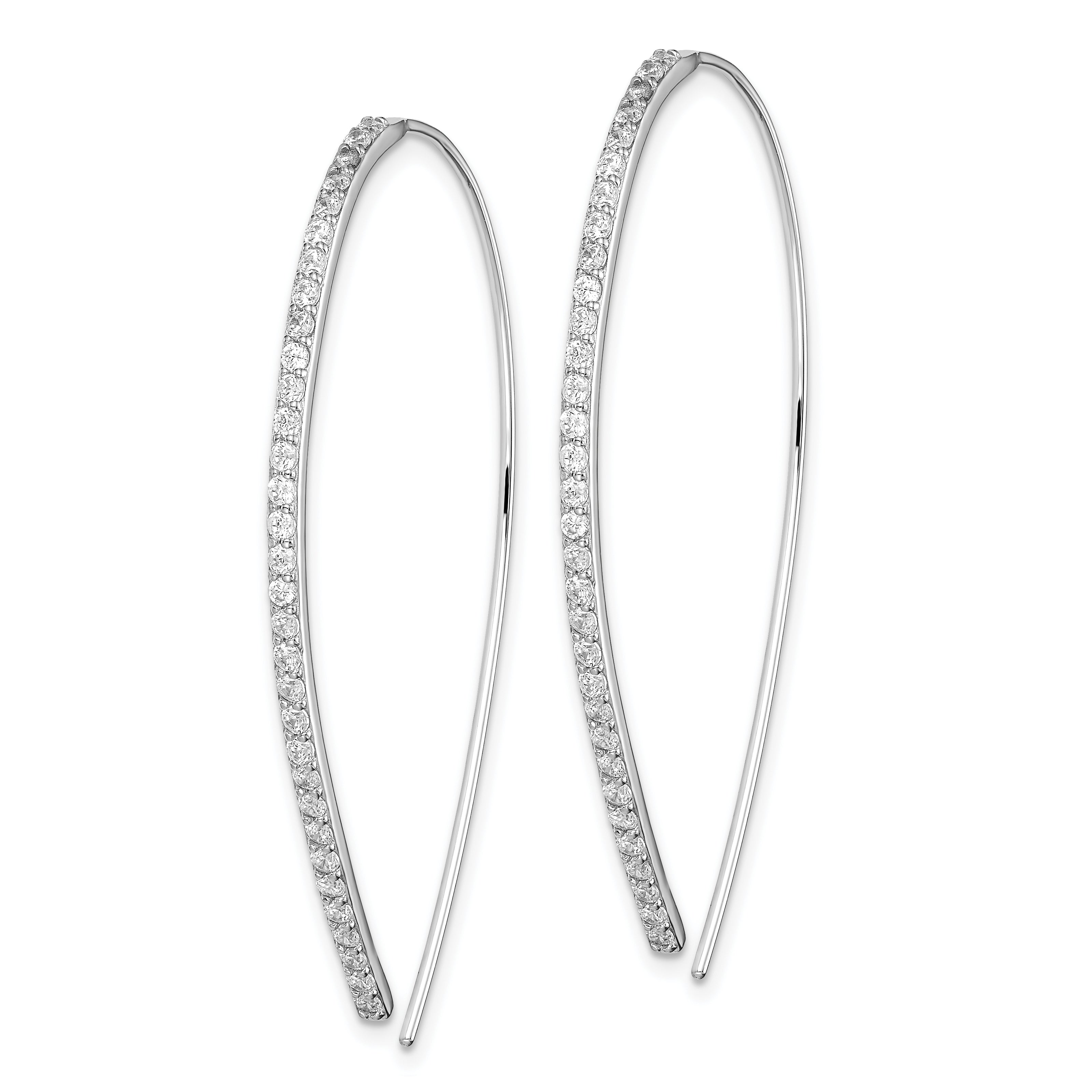 Sterlingsilber Rhodiniert Zirkonia Ohrhänger