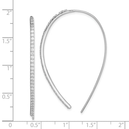 Sterlingsilber Rhodiniert Zirkonia Ohrhänger