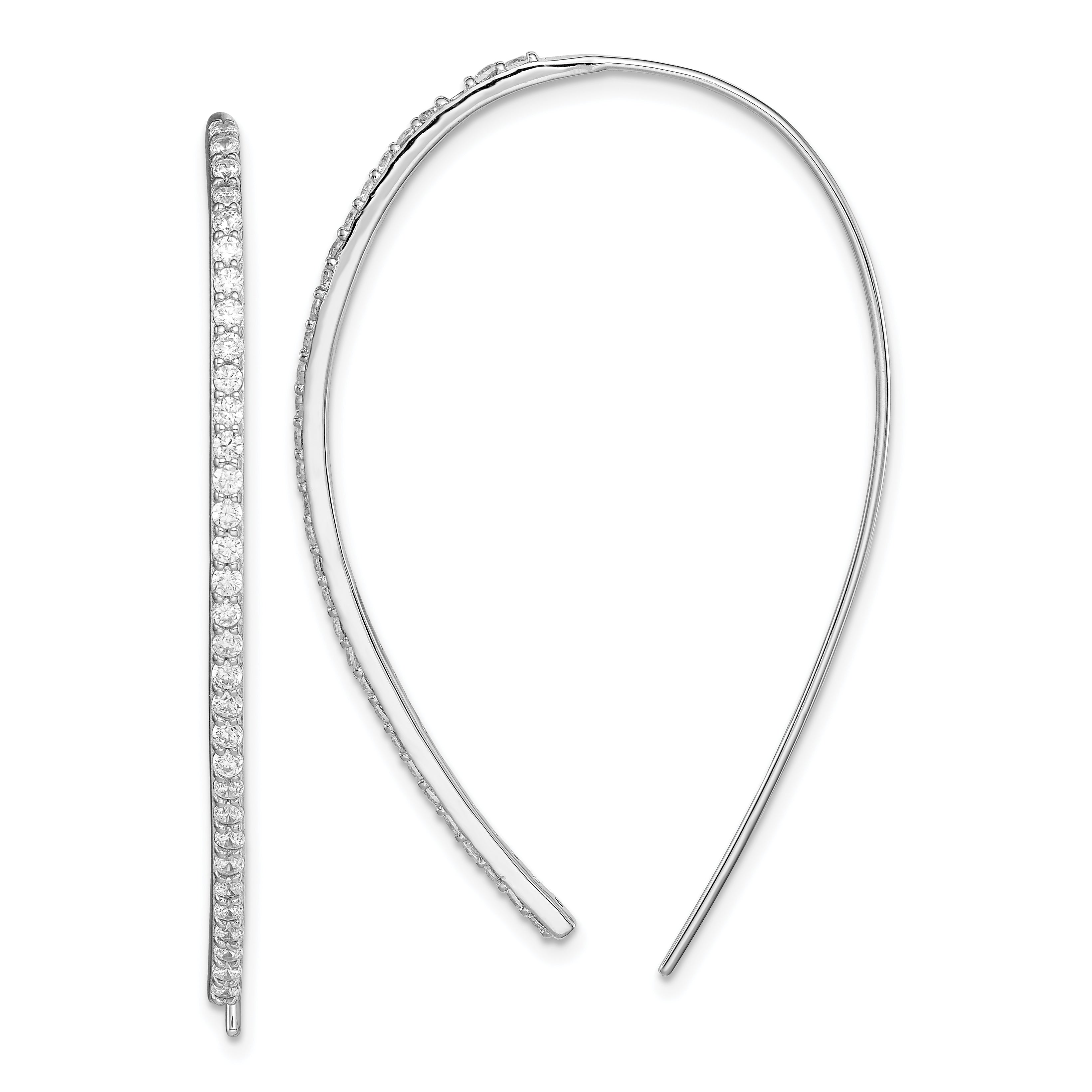 Sterlingsilber Rhodiniert Zirkonia Ohrhänger