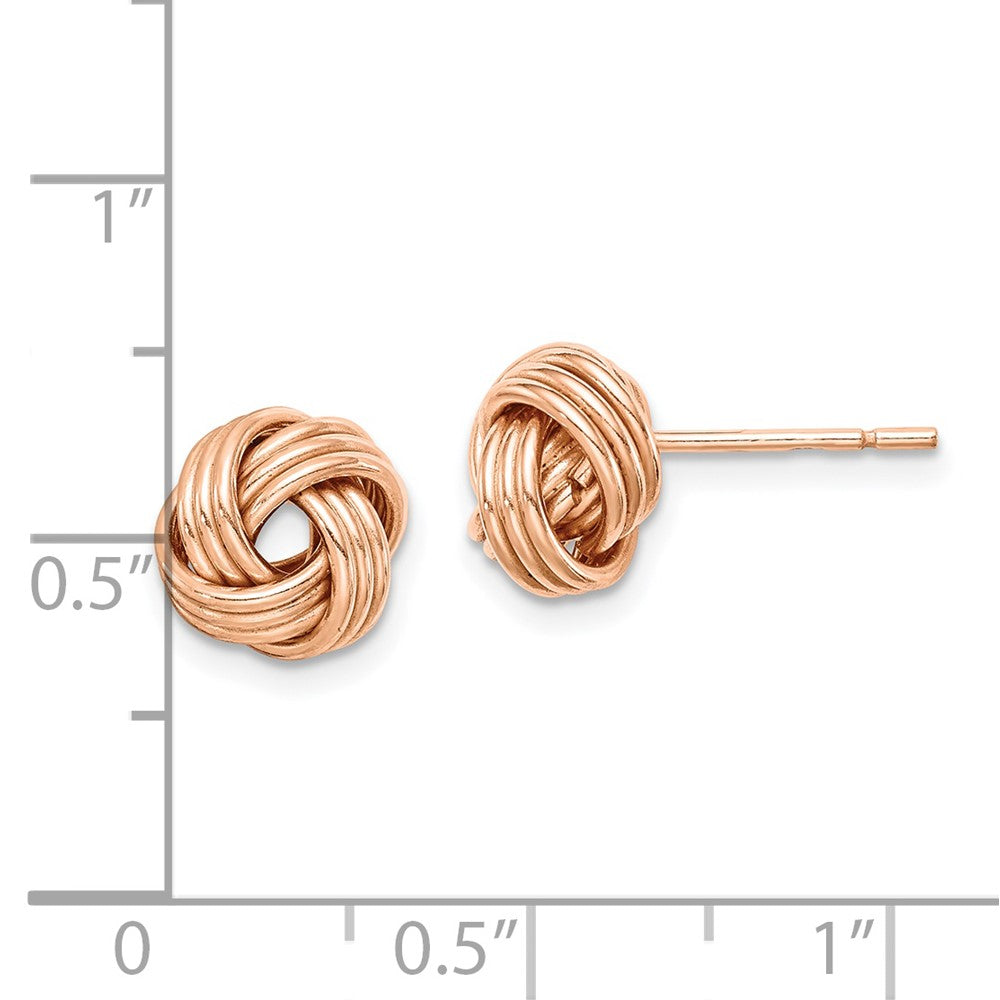 Sterlingsilber Roséfarben Liebe Knoten Ohrstecker